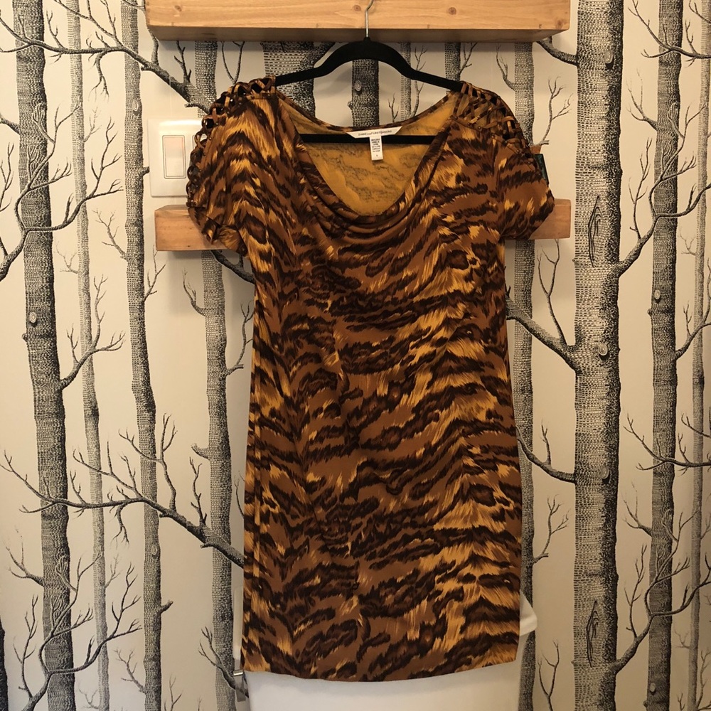 Diane von Furstenberg leopard print party dress